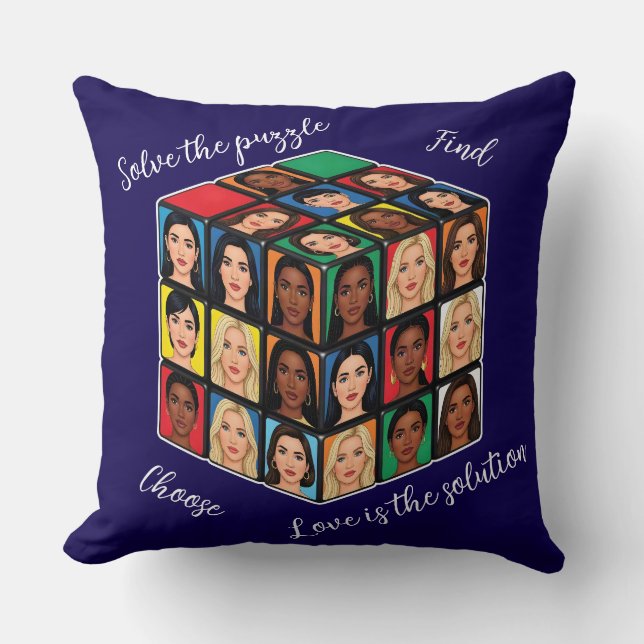 Love is the solution throw pillow (Front)