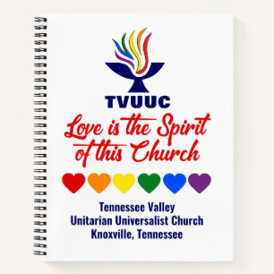 Love is the Spirit - Rainbow Hearts Notebook