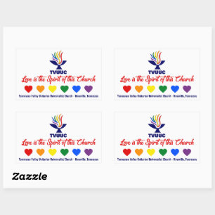 Love is the Spirit - Rainbow Hearts Sticker