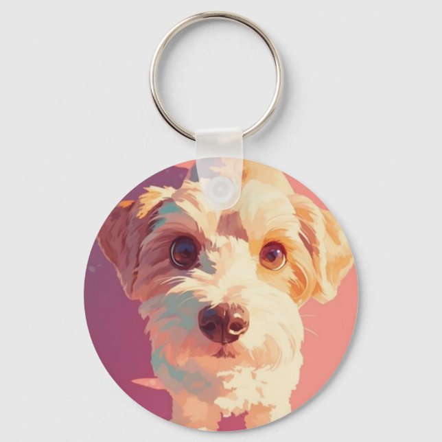 Love is unconditional, especially from a dog. keychain (Front)