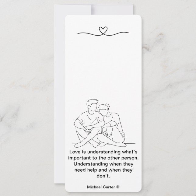 Love is understanding invitation (Front)