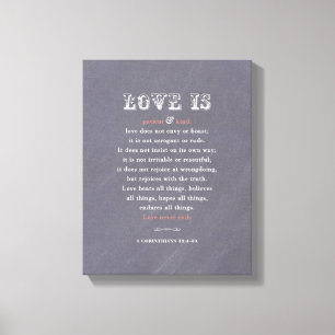 Love is...Wrapped Canvas Print