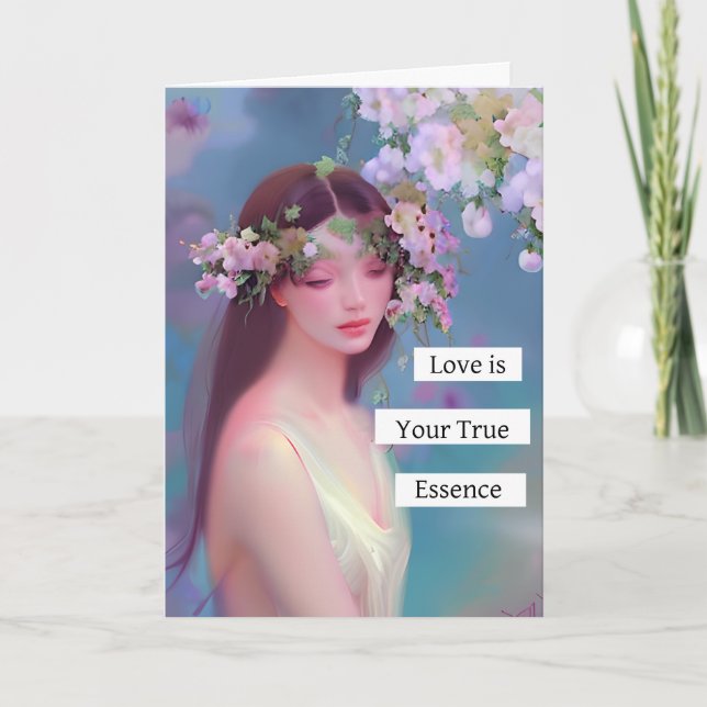 Love is Your True Essence | Fairy Like Angelic  Card (Front)