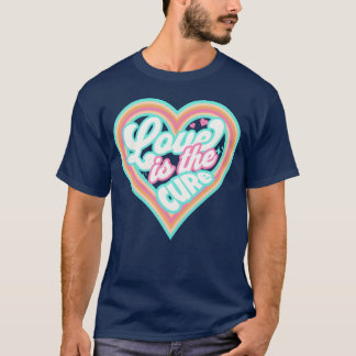 LOVE ISHE CURE blue friend T-Shirt