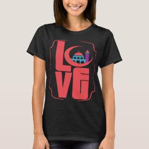 Love Islamic Religion Allah Muslim Quran Mosque T-Shirt