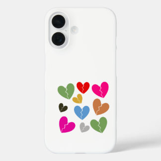 Love Isn’t Always a Fairytale: Vivid Broken Hearts iPhone 16 Case