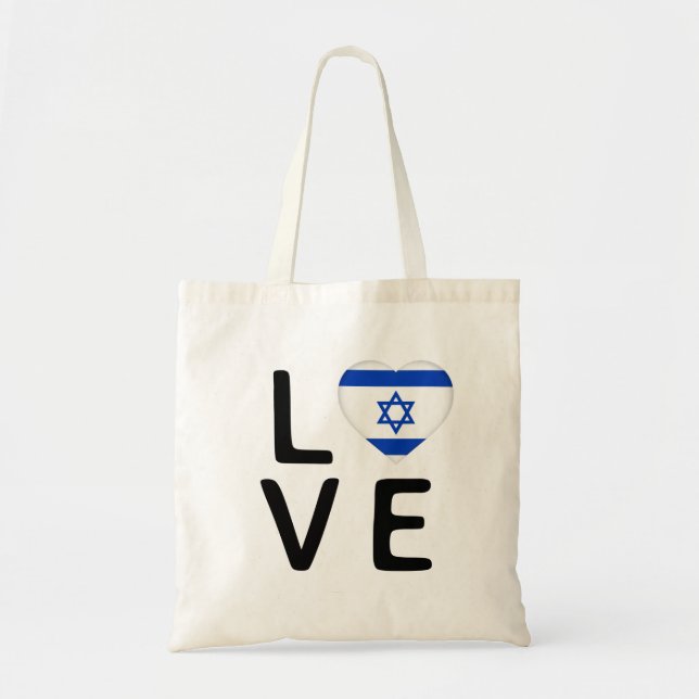 Love - Israel Flag Tote Bag (Front)
