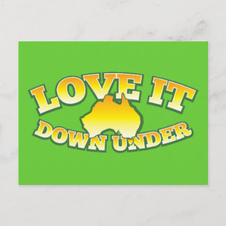Love it Down under Aussie Australian shop Design Postcard