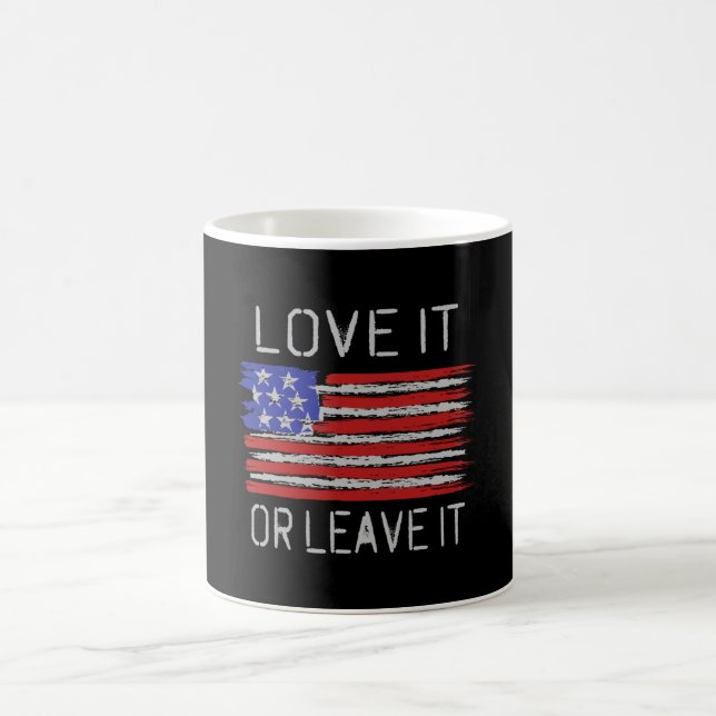 Love it or leave it USA Flag Coffee Mug (Center)
