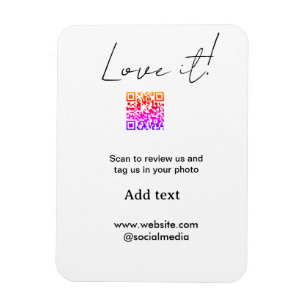 Love it scan QR review social media share photo na Magnet