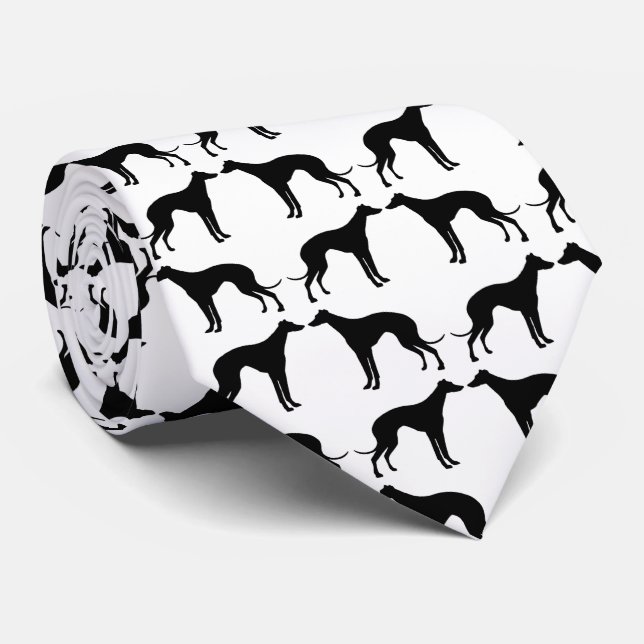 Love Italian Greyhound Dogs Tie (Rolled)