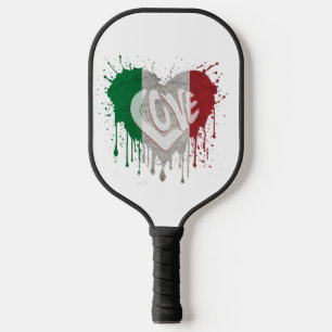Love Italy Flag Pickleball Paddle