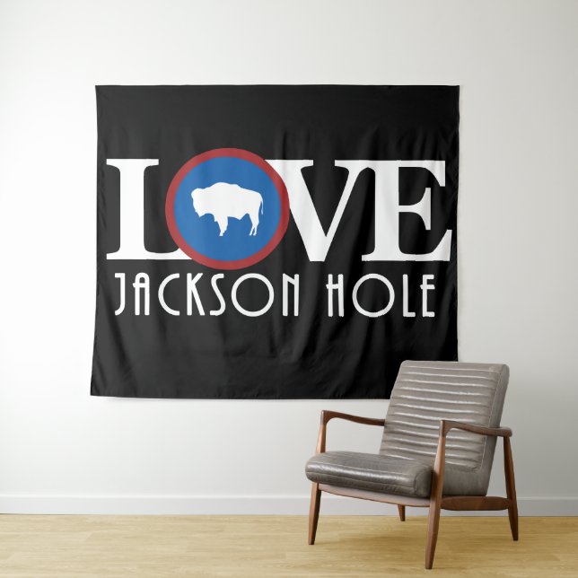 LOVE Jackson Hole Wyoming Tapestry (In Situ (Horizontal))