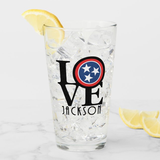 LOVE Jackson Tennessee Glass (Front Ice)