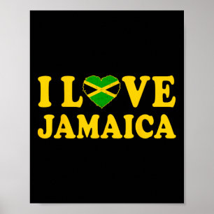 Love Jamaica Heart Proud Jamaican Jamaica Independ Poster