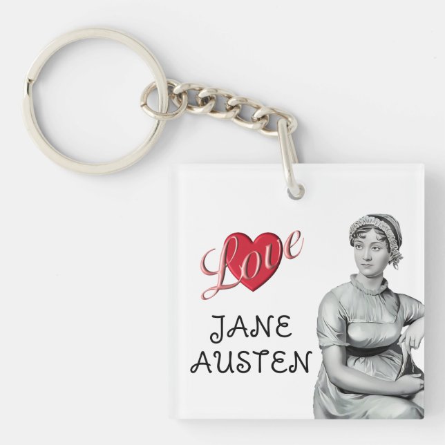 LOVE JANE AUSTEN KEYCHAIN (Front)