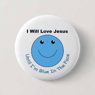 Love Jesus face 2 Inch Round Button