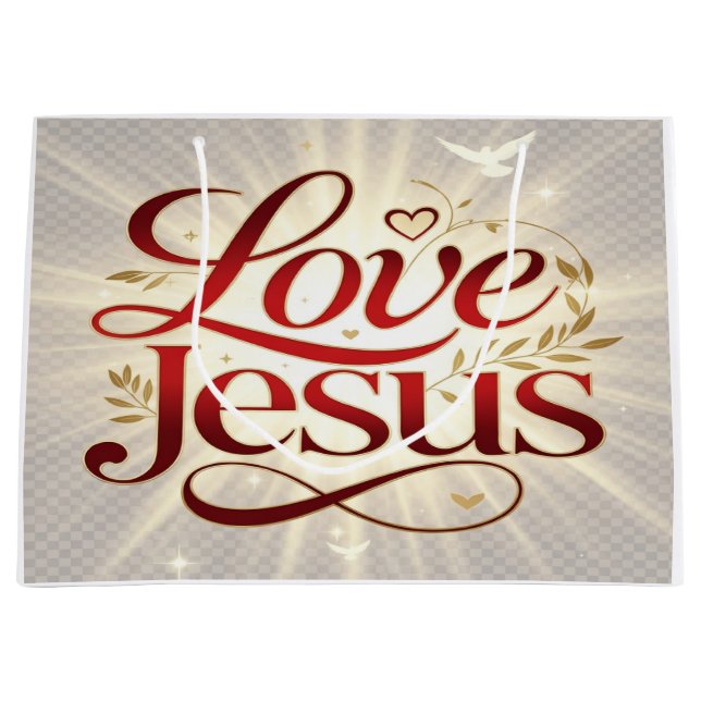 Love Jesus Large Gift Bag (Front)
