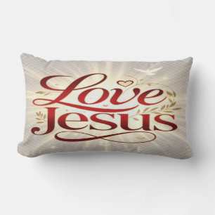Love Jesus Lumbar Pillow