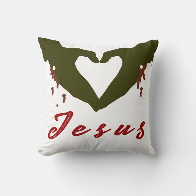 love Jesus Throw Pillow (Front)