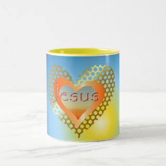 Love Jesus Two-Tone Coffee Mug
