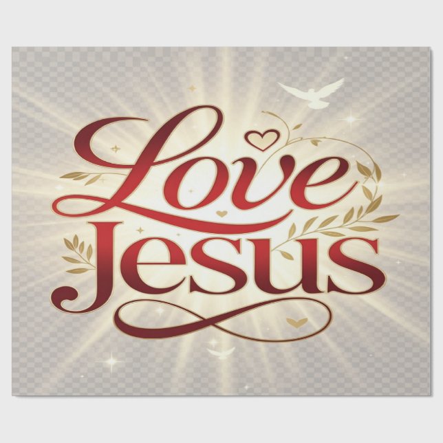 Love Jesus Wrapping Paper (Flat)