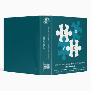 Love Jigsaw Relationship Coach Logo Workshop Teal Binder
