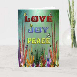 LOVE JOY AND PEACE HOLIDAY CARD