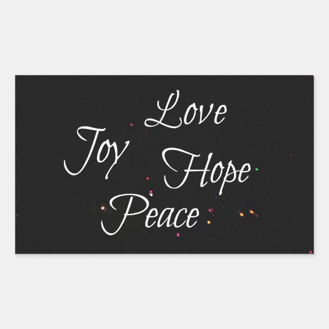 Love Joy Hope Peace Sticker (Front)