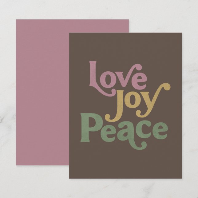 Love Joy Peace Card (Front/Back)