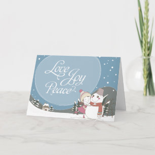 Love Joy Peace Christmas Greeting Card