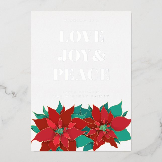LOVE JOY & PEACE Merry Christmas Holiday (Front)