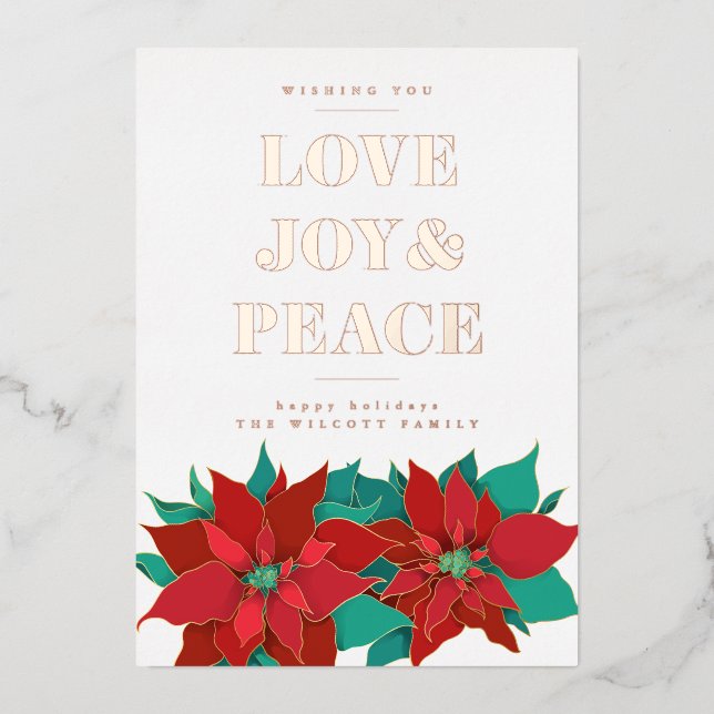 LOVE JOY & PEACE Merry Christmas Holiday (Front)