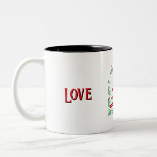 love &joyful Two-Tone coffee mug