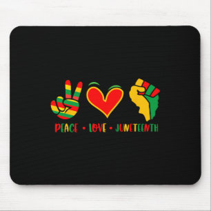 Love Juneteenth 1865 Independence Day Black Pride  Mouse Pad