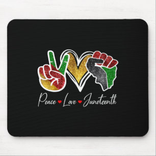 Love Juneteenth Black Pride Freedom 4th Of July  Mouse Pad