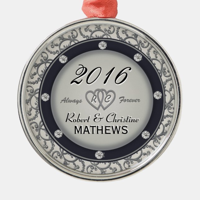 Love Keepsake Metal Ornament (Front)