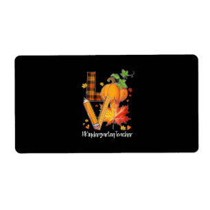 LOVE Kindergarten Teacher Fall Leaves Autumn