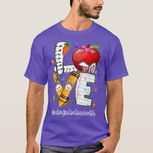 Love Kindergarten Teacher Life Easter Bunny Ears E T-Shirt