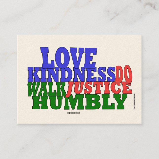 Love kindness welcome card (Front)