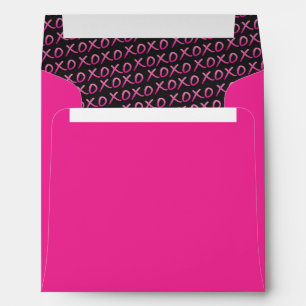 LOVE & KISSES Enveloppe Bat mitzvah rose chaud
