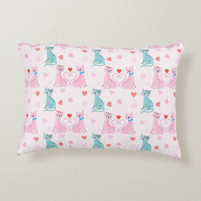 Love Kitties Accent Pillow (Back)