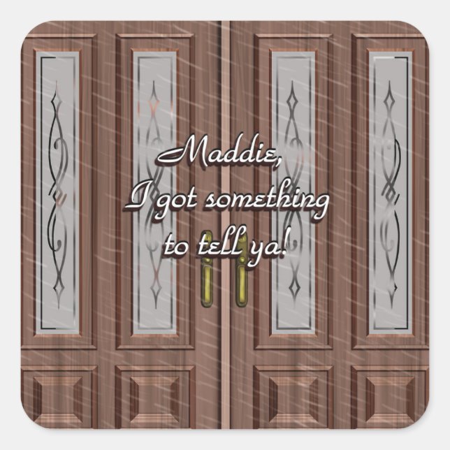 Love Knocks On Front Door Sticker (Front)