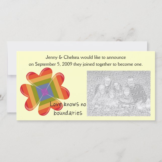 Love Knows No Boundaries Announcement (Front)
