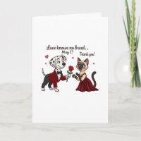 Love Knows No Breed Dalmatian and Siamese Cat
