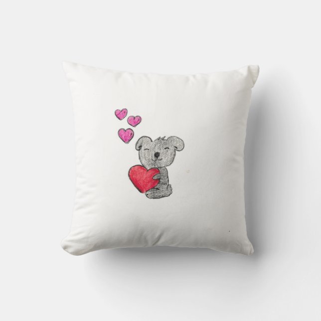 Love Koala Bear Throw Pillow (Front)