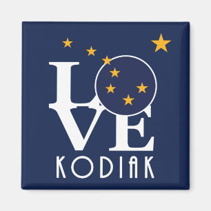 LOVE Kodiak Alaska Magnet