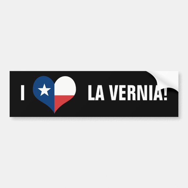 LOVE LA VERNIA! BUMPER STICKER (Front)