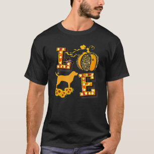 Love Labrador Leopard Print Pumpkin Halloween Cost T-Shirt