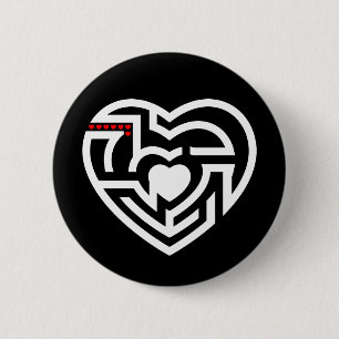 love labyrinth 2 inch round button
